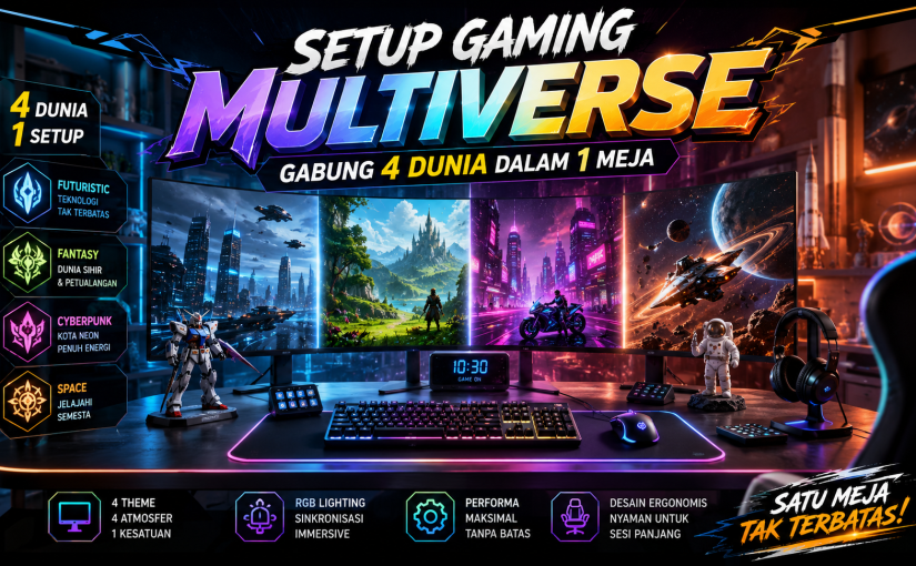 Setup Gaming Multiverse: Gabung 4 Dunia dalam 1 Meja